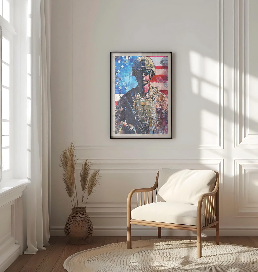 Military Troop Patriotic Wall Art - USA