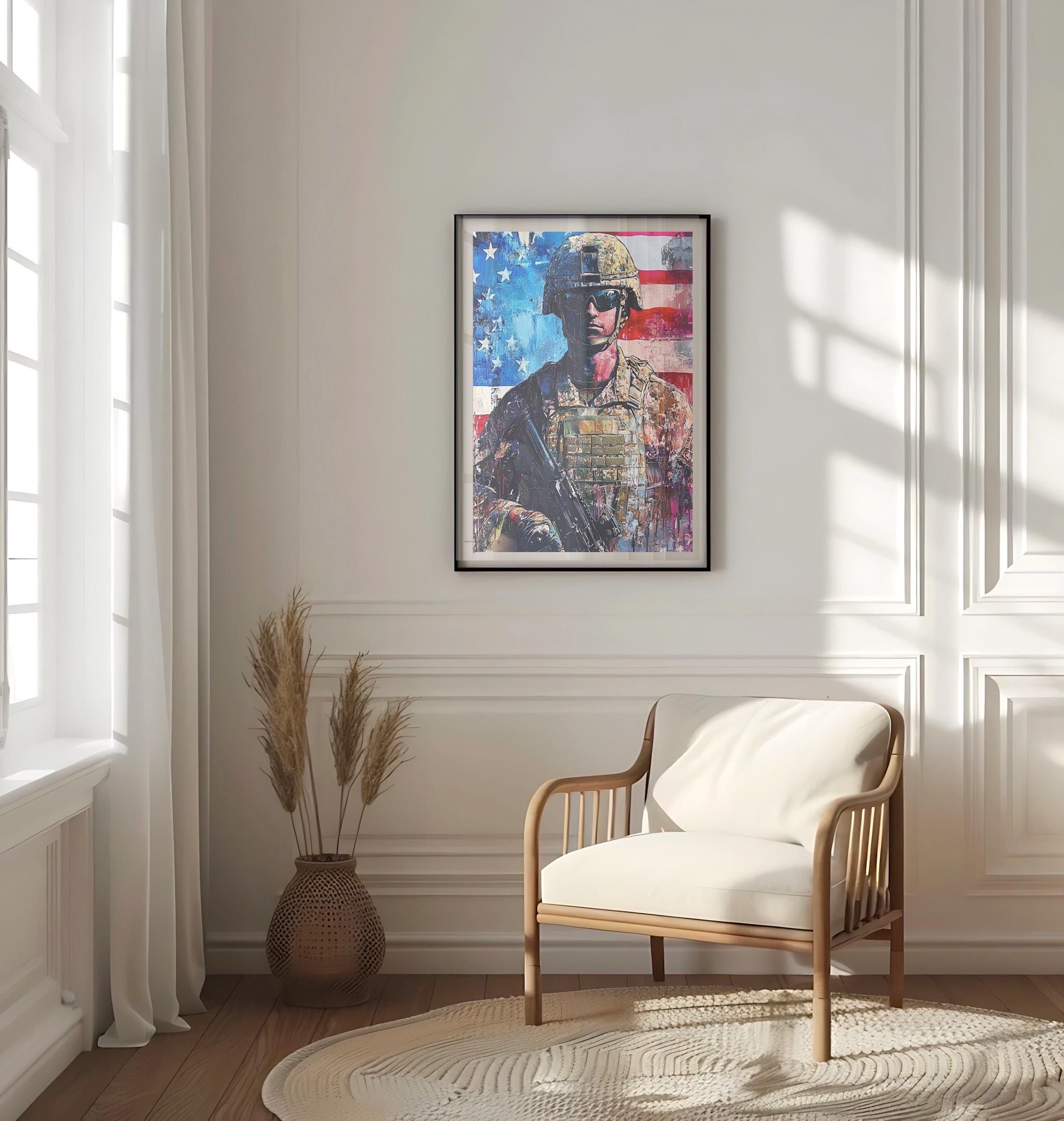 Military Troop Patriotic Wall Art - USA