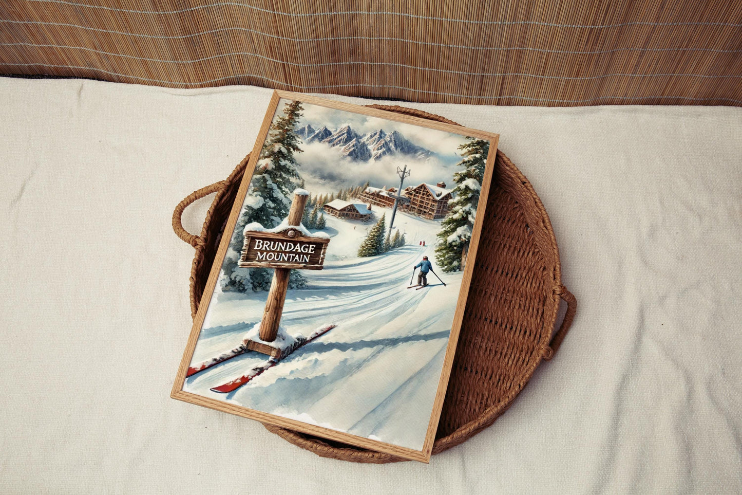 Brundage Mountain Ski Print: Idaho Winter Travel Poster