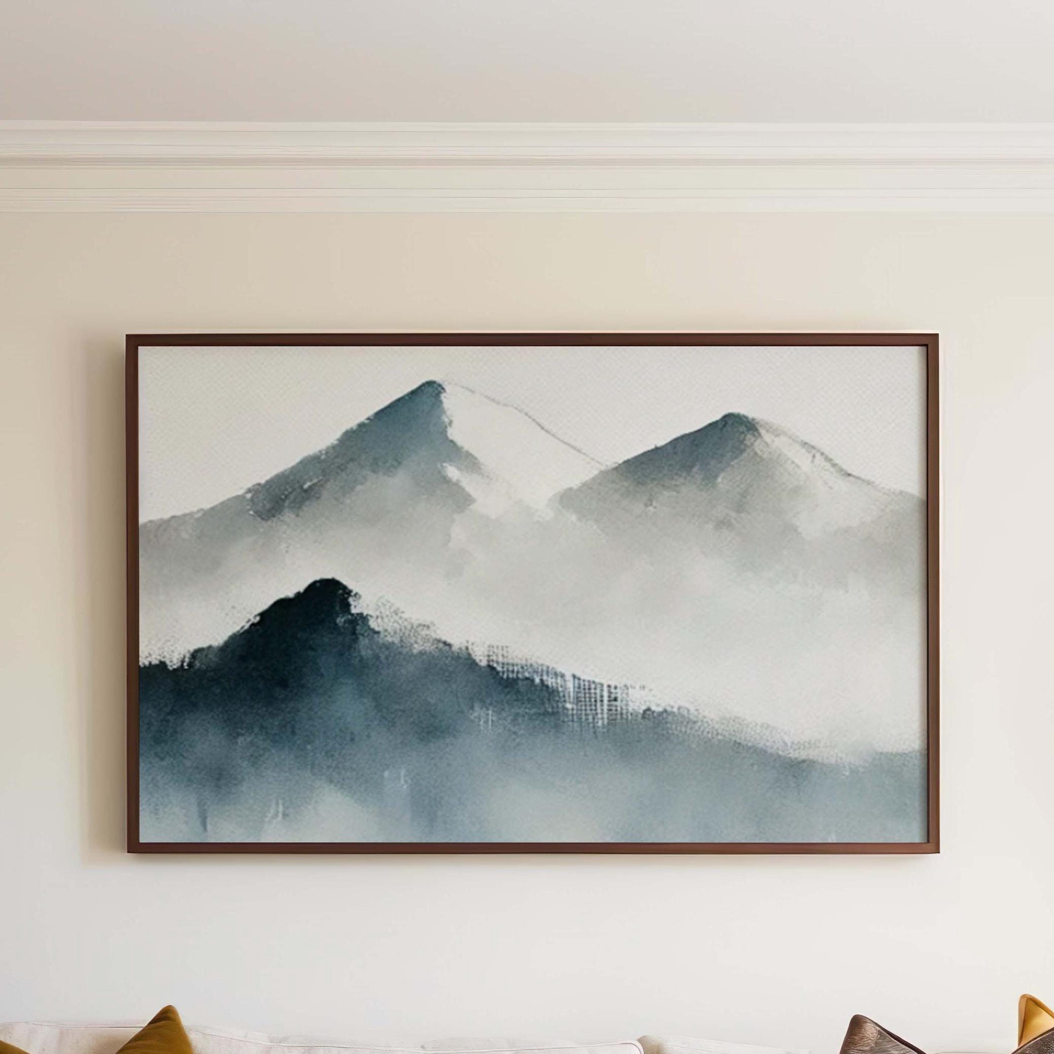 Mountain Wall Art Rustic Nature Scene