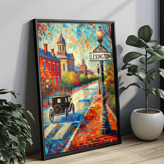 Virginia Lexington Wall Art Print - Travel Poster & American Souvenir Gift - Virginia Home Decor and Housewarming Present