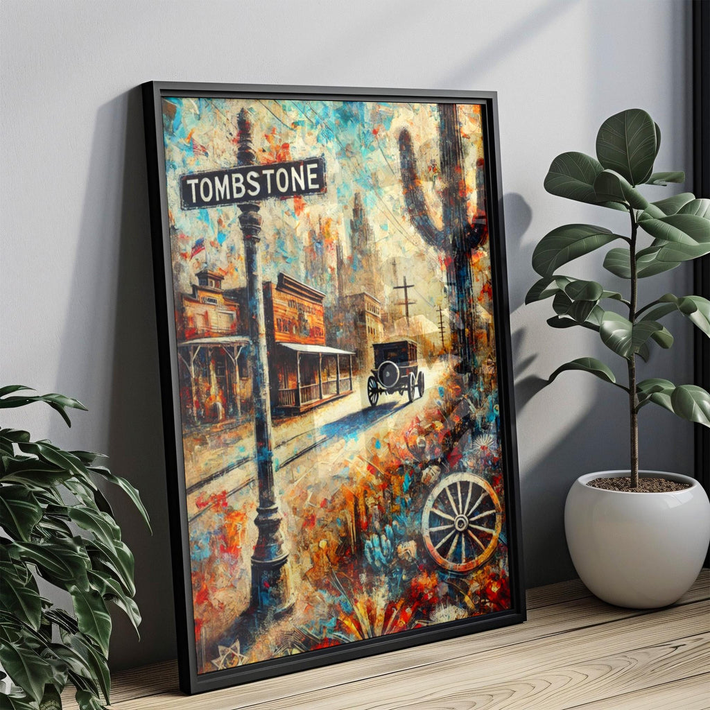 Arizona Tombstone Wall Art Print, Travel Poster, USA Home Decor, Arizona Gift & Housewarming Present, Southwest Travel Art