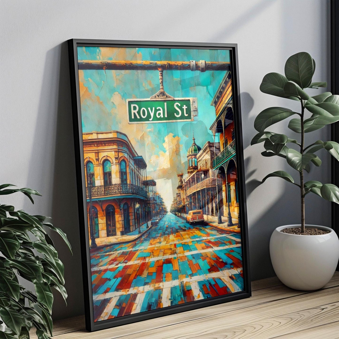 Royal Street Wall Art, Mobile Print, Alabama Artwork, City Gift, Travel Souvenir, Travel Poster, State Art, Framed or Unframed