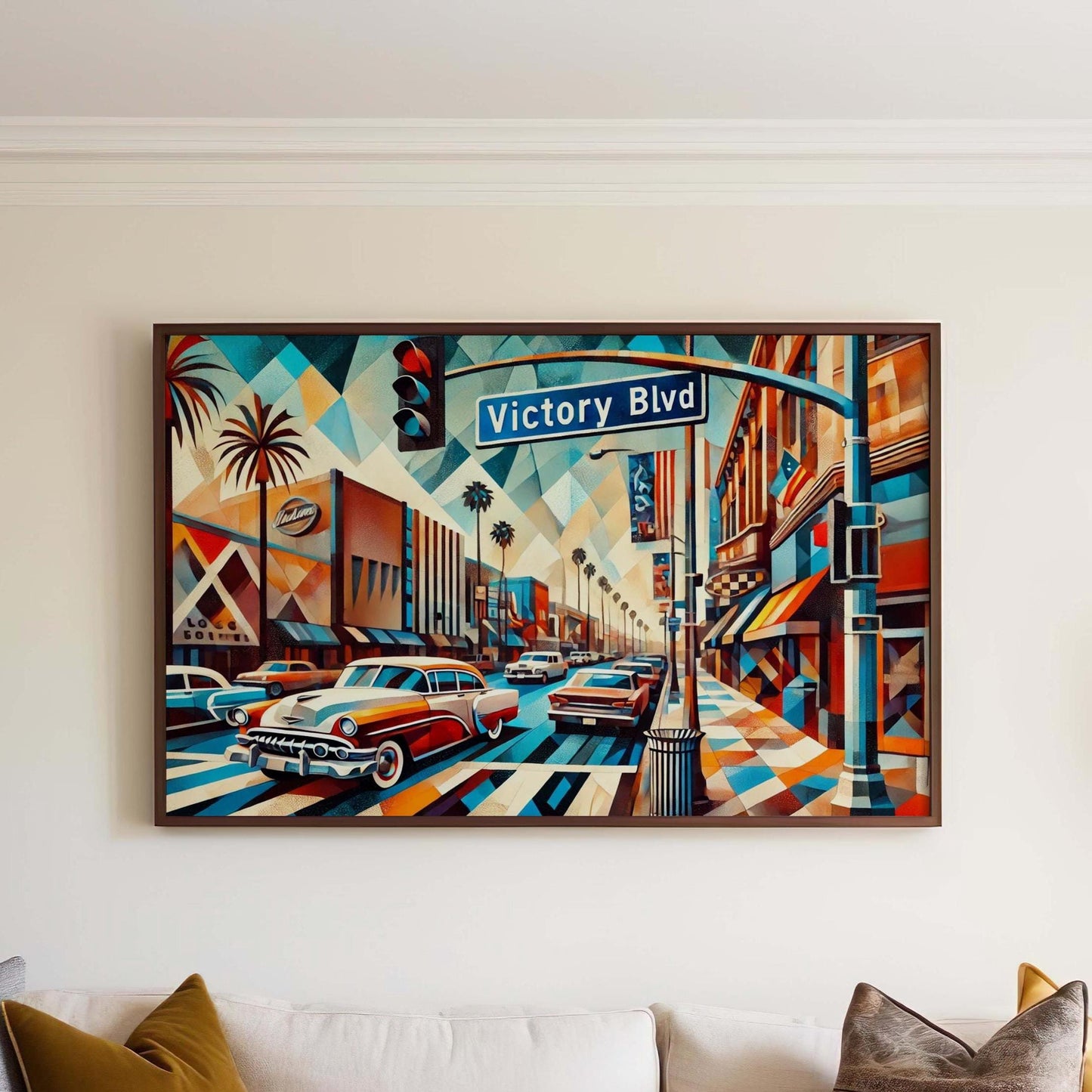 Victory Blvd Print - Los Angeles Art Wall Decor, California Travel Poster, LA Gift & Housewarming Present