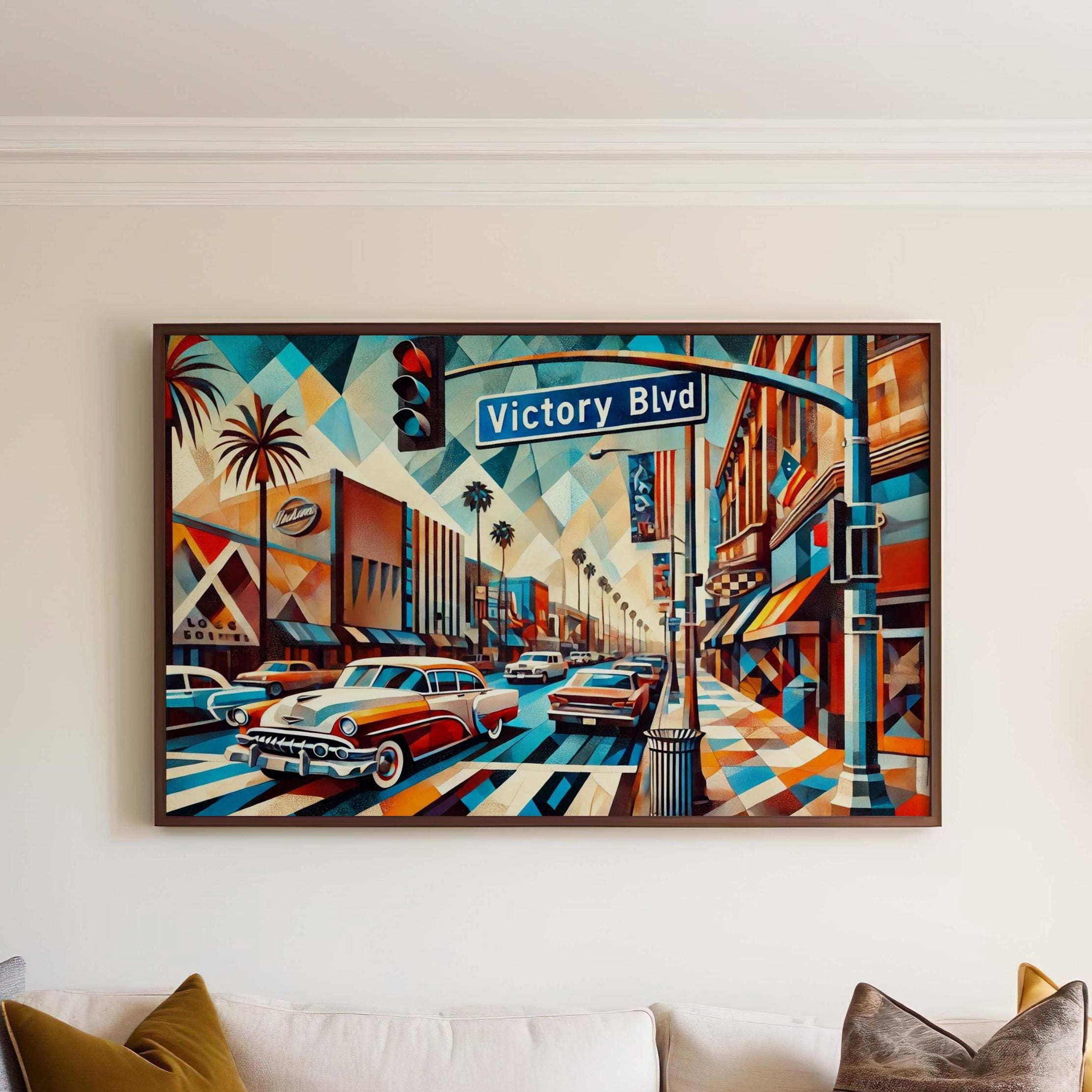 Victory Blvd Print - Los Angeles, California, USA