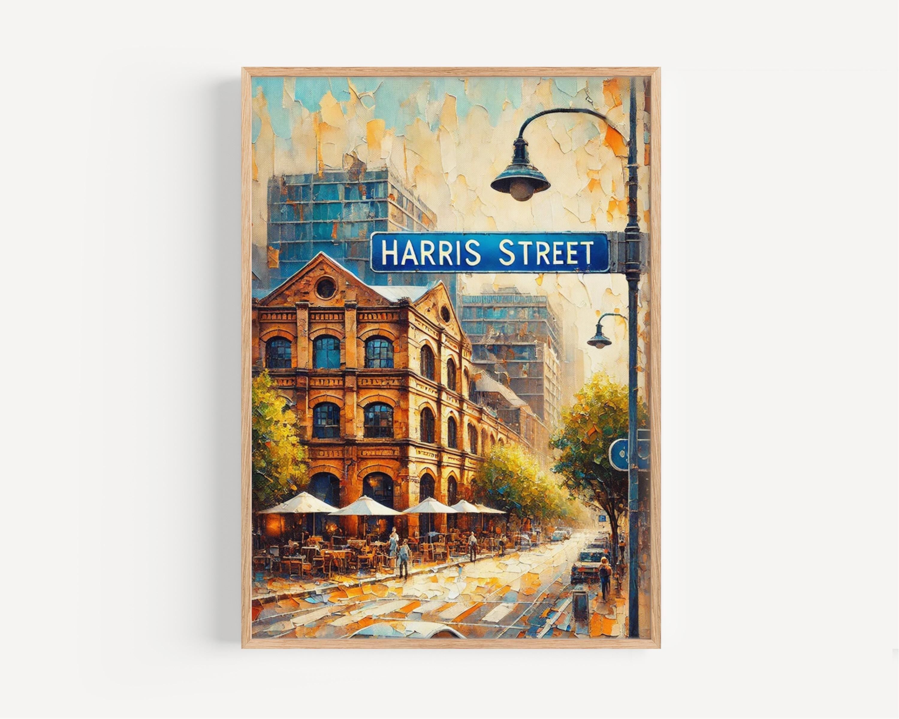 Harris Street Wall Art | Sydney Print | Australia Travel Poster | Cityscape Gift | Personalized Home Decor | Museum-Grade Fine Art Print