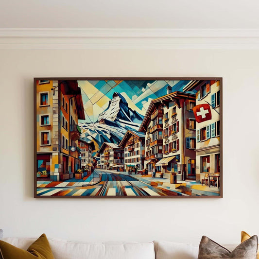 Bahnhofstrasse Print – Swiss Wall Art Travel Poster, Switzerland Gift, Housewarming Decor, Zurich Cityscape, Elegant Swiss Home Art
