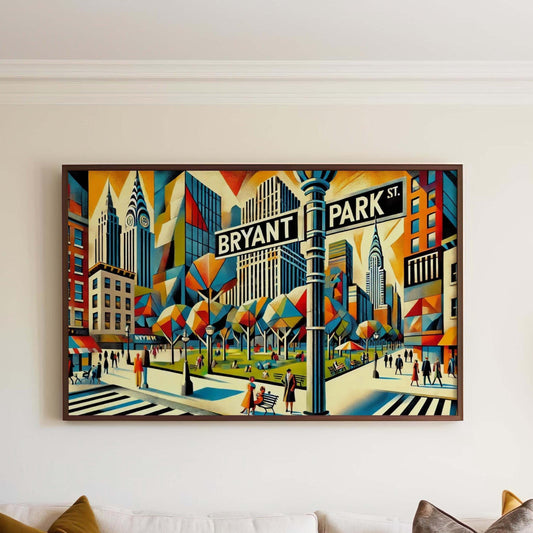Bryant Park Print - Manhattan Wall Art, NYC Travel Poster, New York Gift & Housewarming Decor, Bryant Park Art, NYC Home Decoration