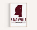 Starkville Wall Art - Starkville, Mississippi, USA