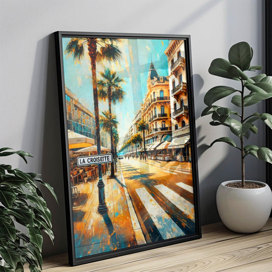 Cannes La Croisette Wall Art Print, French Travel Poster, France Gift, Housewarming Decor, Coastal Home Artwork