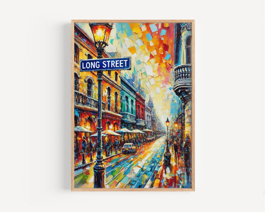Cape Town Long Street Wall Art Print - Travel Poster & African Gift, Housewarming Souvenir, Stylish Home Decor