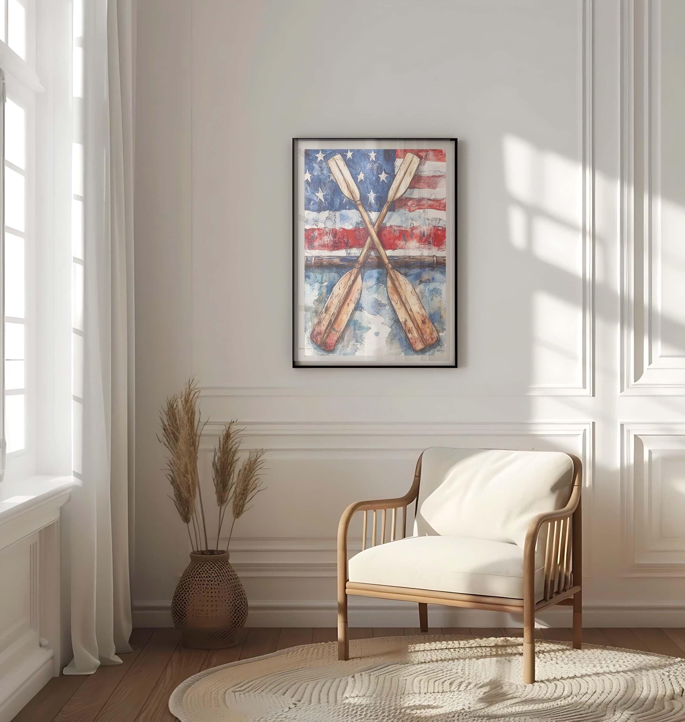 Boat Wall Art Patriotic - United States