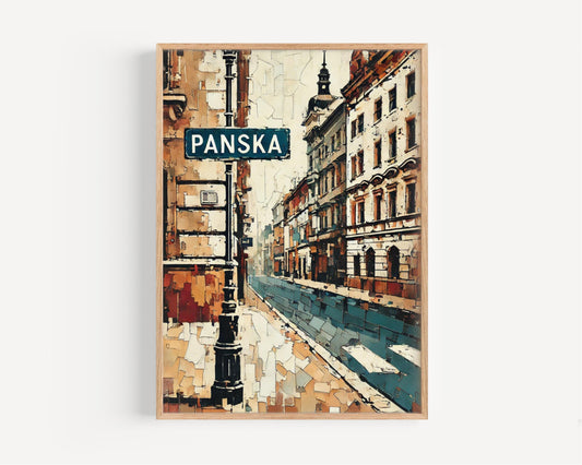 Panska Wall Art, Bratislava Street Sign Print, Slovakia Cityscape, Travel Souvenir, European Art for Travelers, Personalized Gift, Fine Art