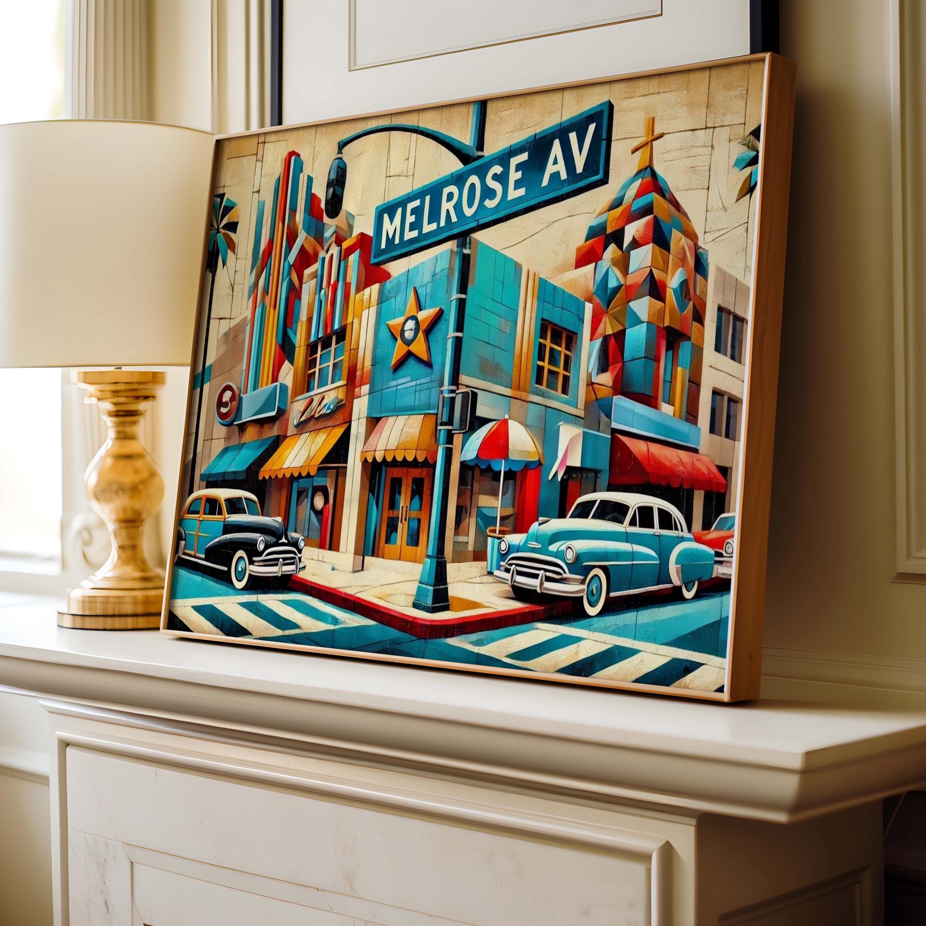 Melrose Avenue Print Modern - Los Angeles, California, USA