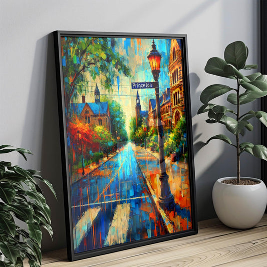 Print Princeton Wall Art - New Jersey Travel Poster, American Decor, Housewarming Gift, Princeton Print, NJ Art, Unique Travel Print