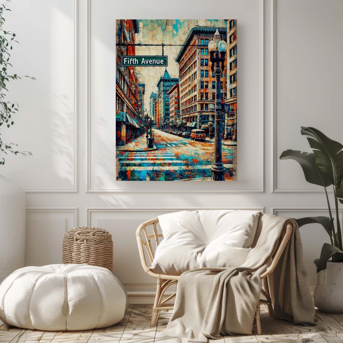 Fifth Avenue Wall Art Print – Pittsburgh Travel Poster, 5th Avenue Pittsburgh Gift, Pennsylvania Housewarming Decor, Urban Cityscape Artwork