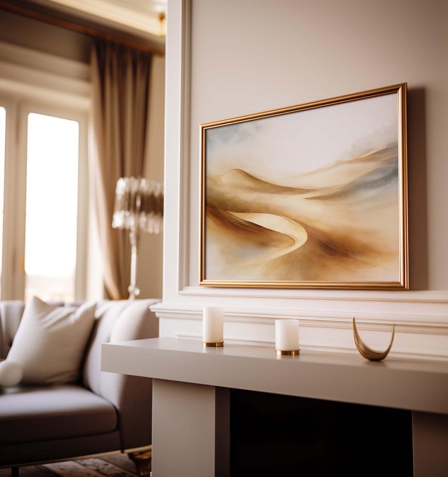 Nature Gift Dunes Wall Art Print - Sand Desert Home Decor, Housewarming & New Home Family Art, Minimalist Nature Print