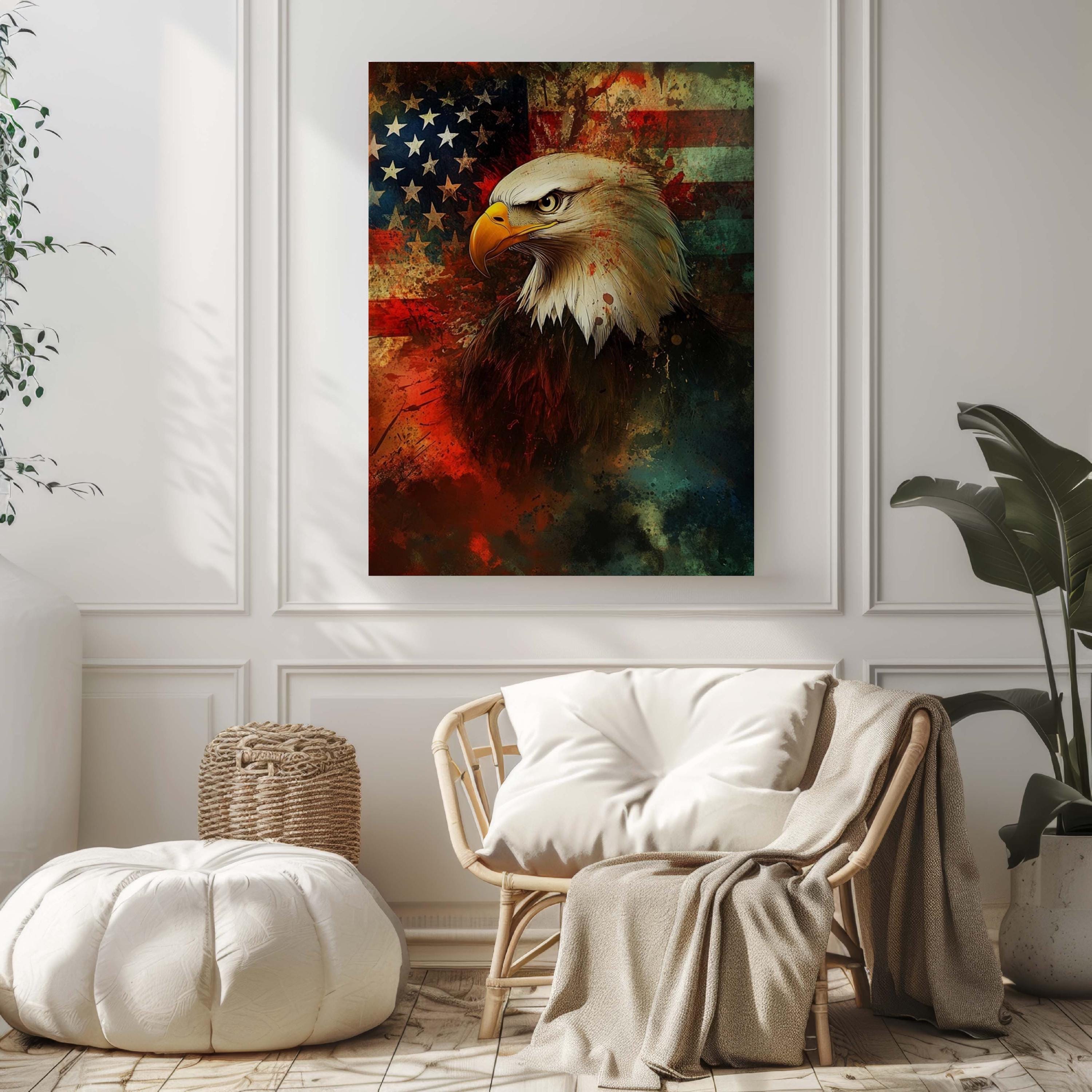Bald Eagle Wall Art Patriotic - USA