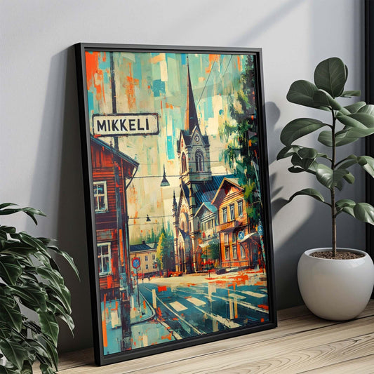Mikkeli Art Print Finland City Wall Art Travel Poster Scandinavian Home Decor Housewarming Gift European Travel Gift