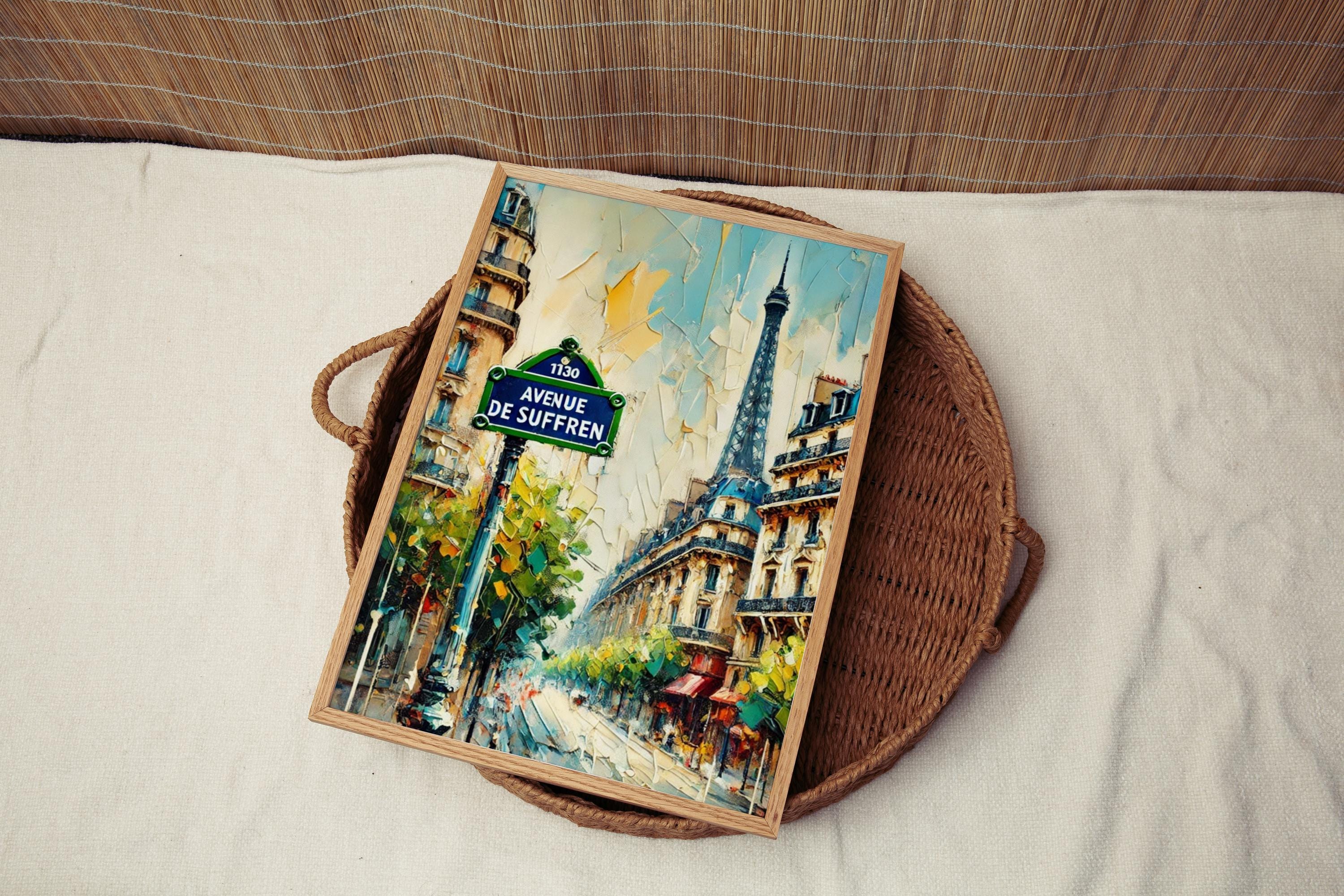 Avenue de Suffren Wall Art Paris Print France City Travel Poster Gift, Travel Souvenir, Parisian Street Sign, Home Decor, Framed or Unframed