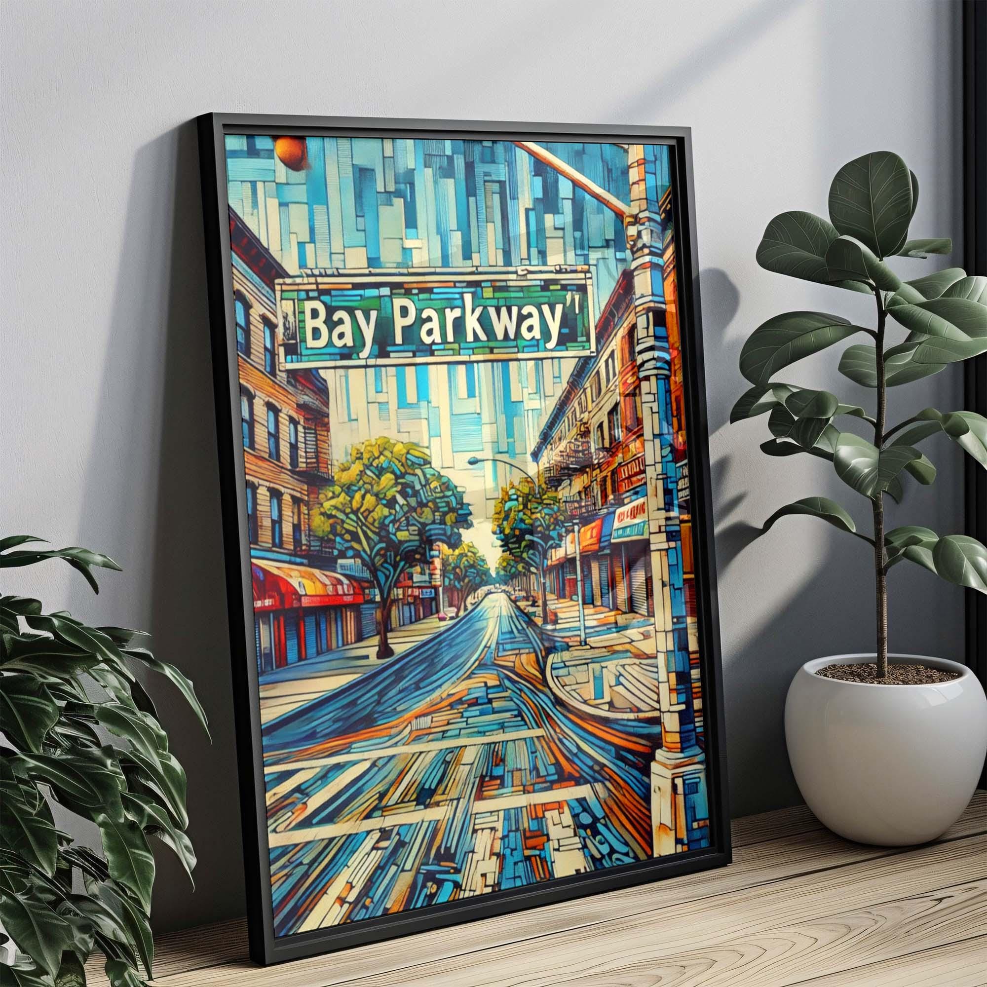 Bay Parkway Print - Brooklyn Wall Art Travel Poster, New York Artwork, Housewarming Gift, Brooklyn Decor, Bay Parkway Wall Art