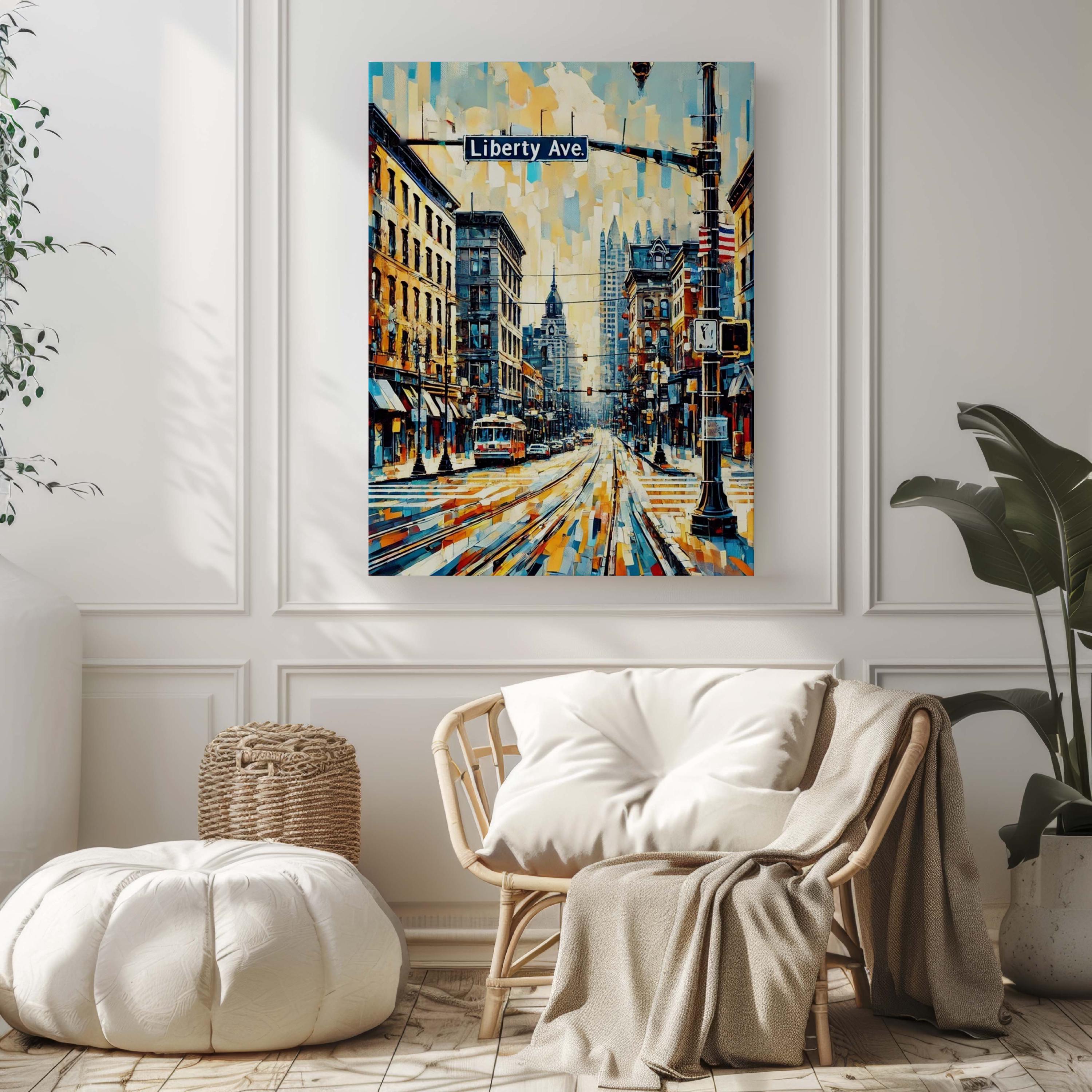 Liberty Ave Print Decor - Pittsburgh, Pennsylvania, USA