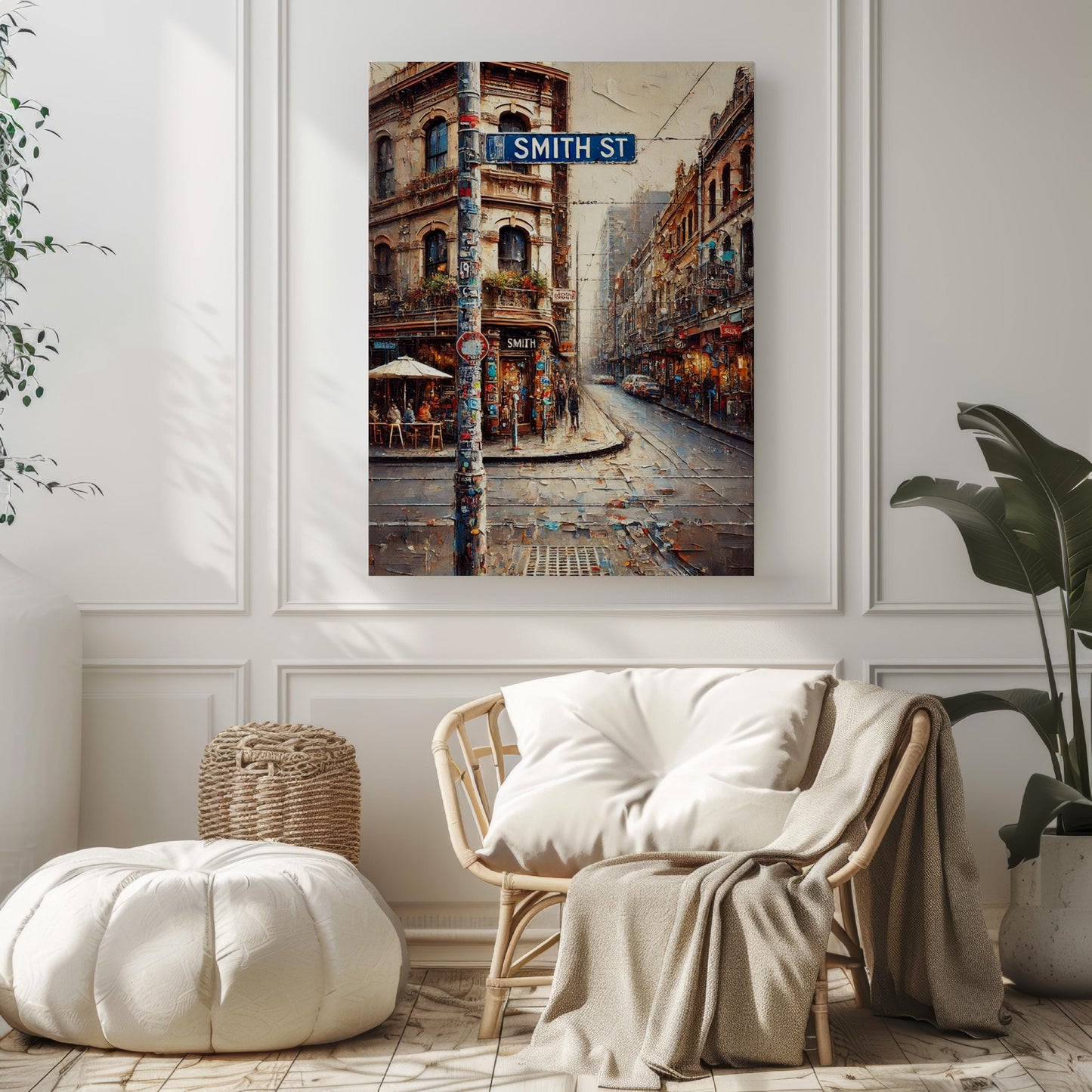 Melbourne Smith St Wall Art Print - Travel Poster, Australian Decor, Housewarming Gift, Stylish Melbourne Cityscape Artwork