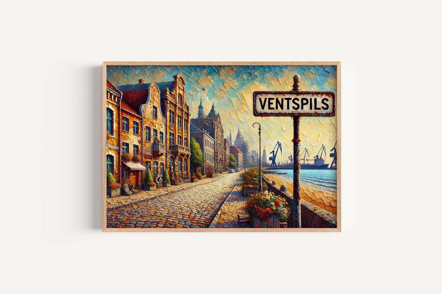 Ventspils Latvia Print: Baltic Seaside Art, Coastal Decor