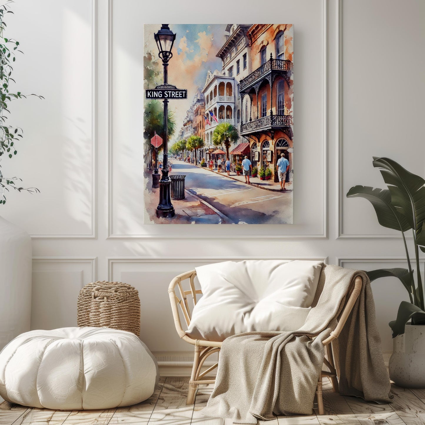 King Street Charleston Print | Historic Cityscape Travel Poster