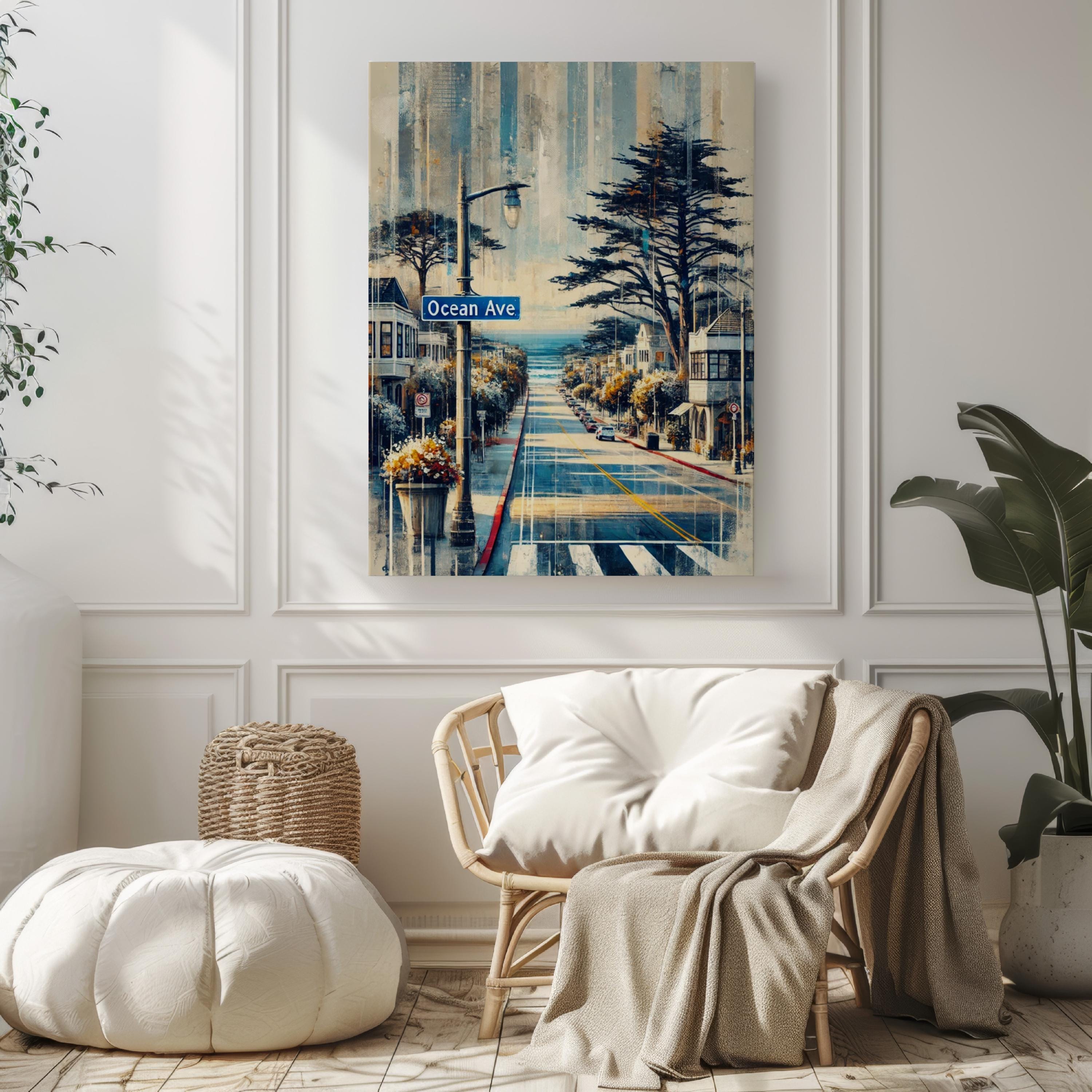 Ocean Ave Coastal Wall Art - California, USA