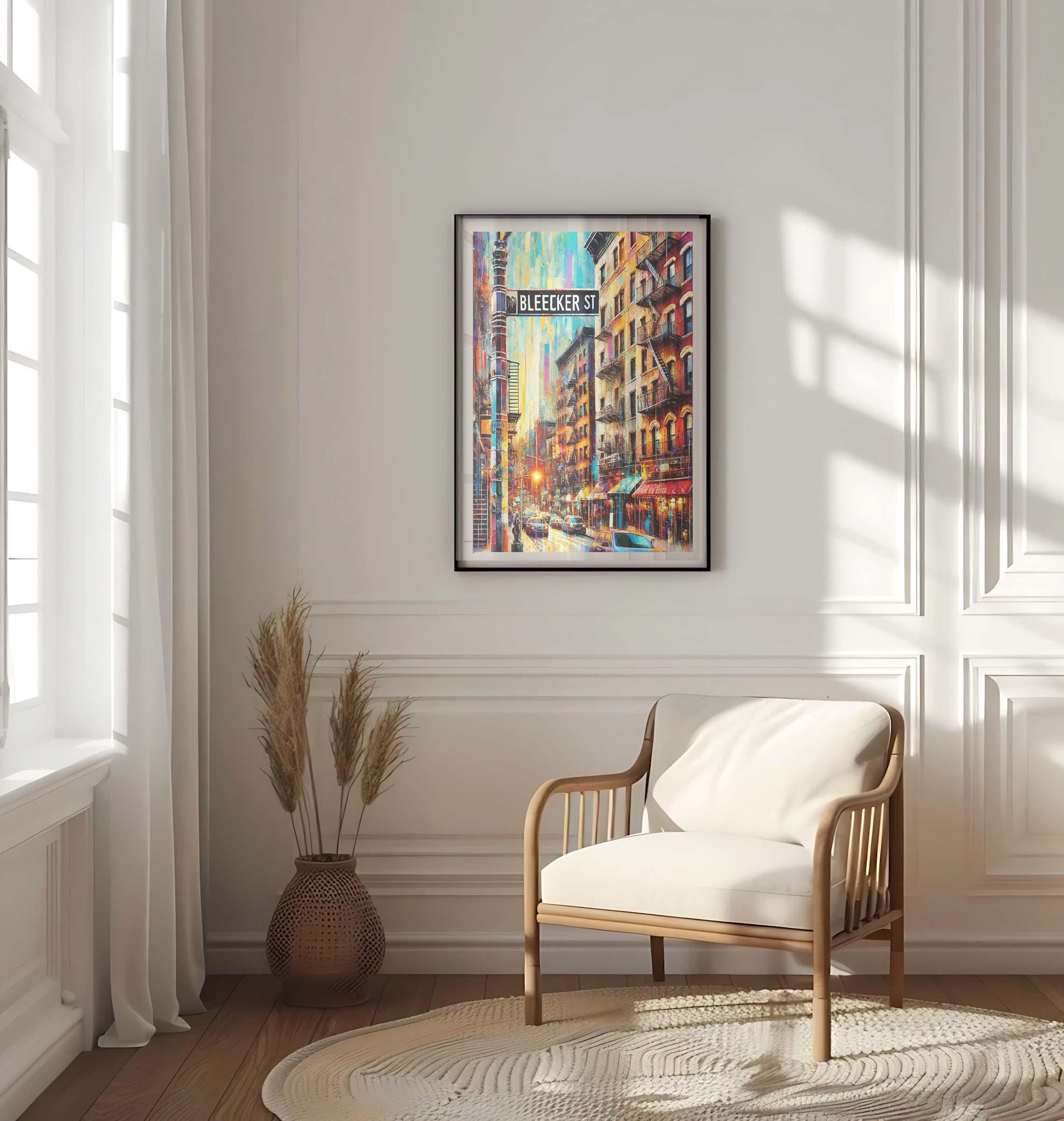 Bleecker Street Wall Art, Bleecker St Print, Manhattan Art, Manhattan Gift, Travel Print, New York Poster, Housewarming Gift, NYC Art, NYC