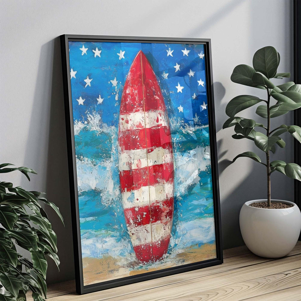 Surfing Wall Art Patriotic - United States
