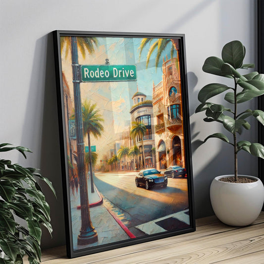 Rodeo Drive Wall Art Beverly Hills Print Cali Travel Poster Personalized City Gift Souvenir State Art Decor