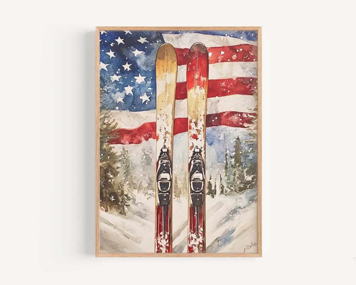 Skiing Wall Art Decor - United States