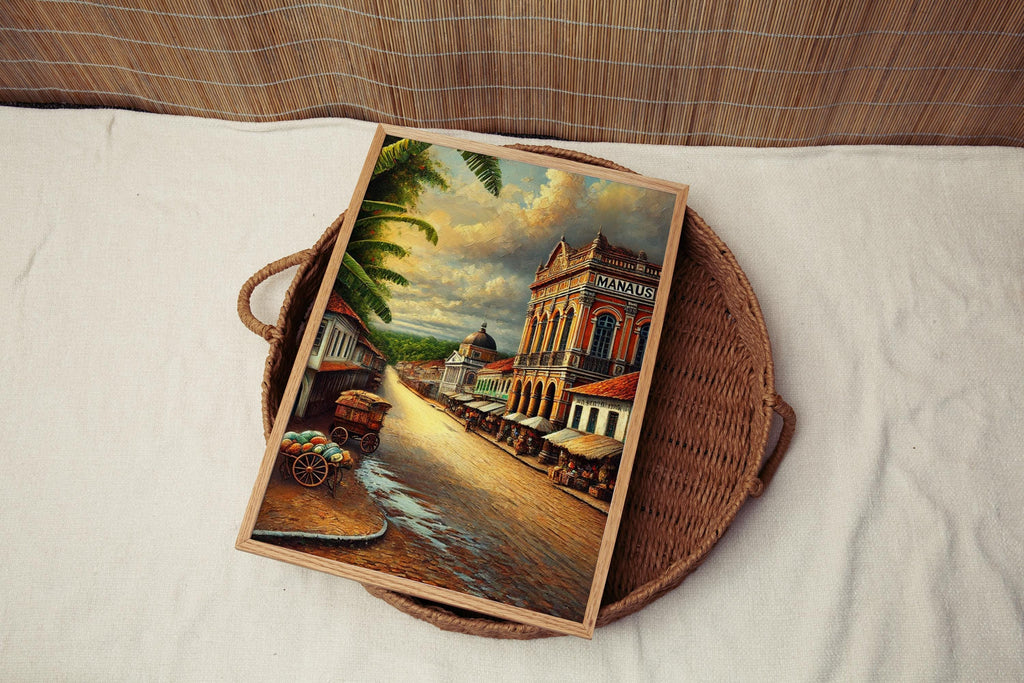 Brazil Manaus Wall Art Print - Unique Travel Poster & South American Souvenir, Brazil Gift, Housewarming Decor, Tropical Wall Decor
