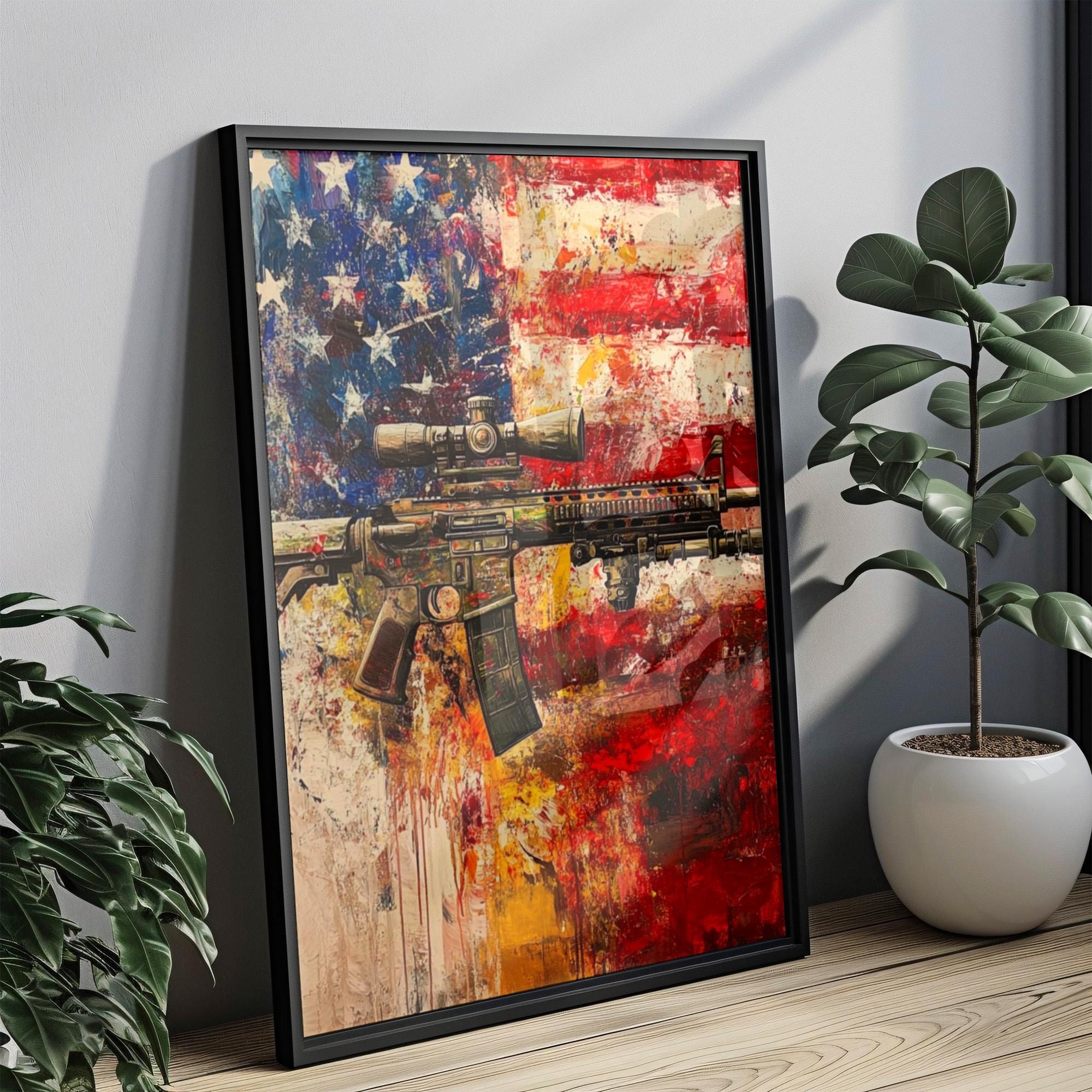 Vintage Gun Wall Art - United States