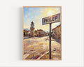 Prilep Oil Painting Art Print: North Macedonia Street Sign Travel Poster