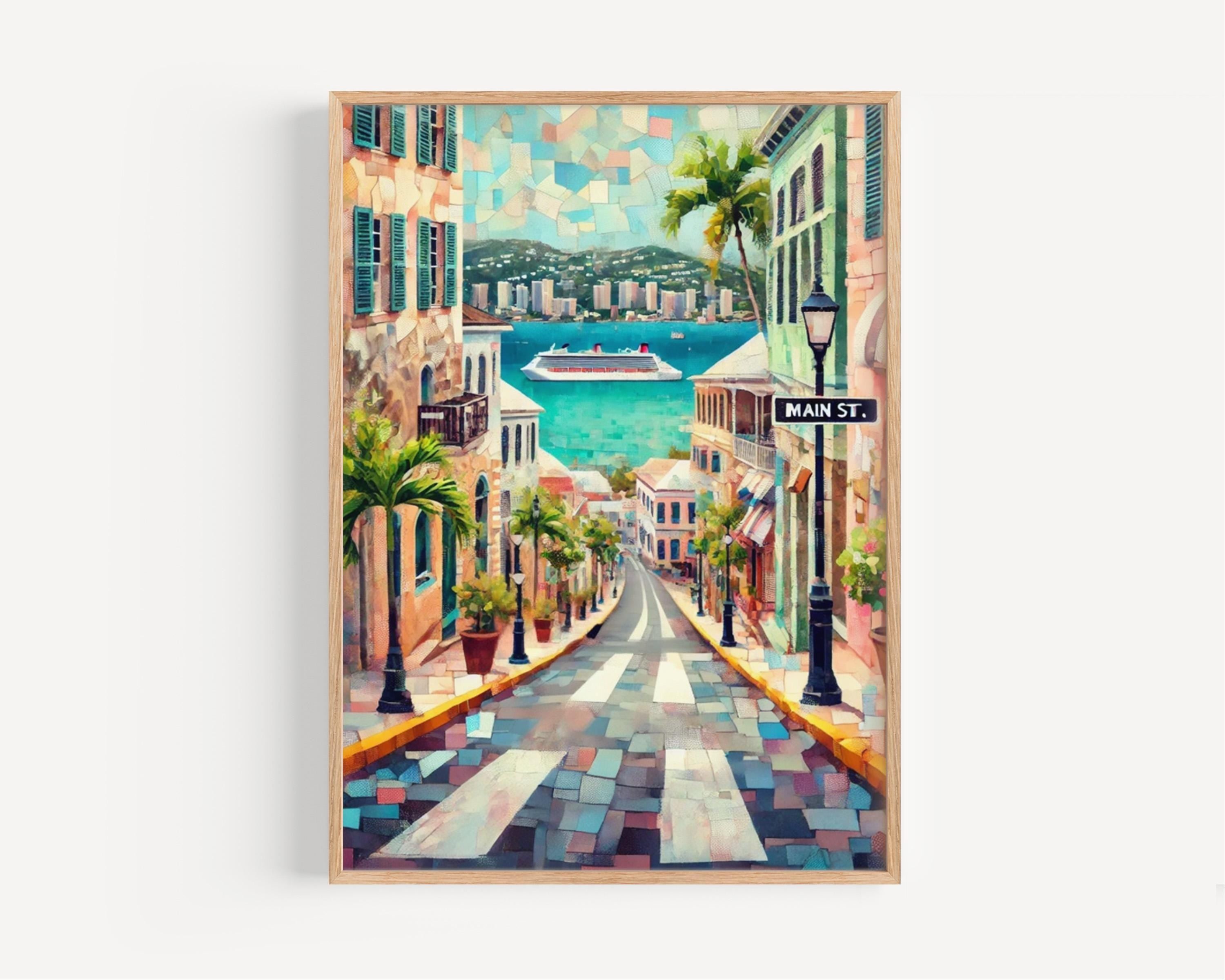 Caribbean Main St Wall Art - St Thomas, U.S. Virgin Islands