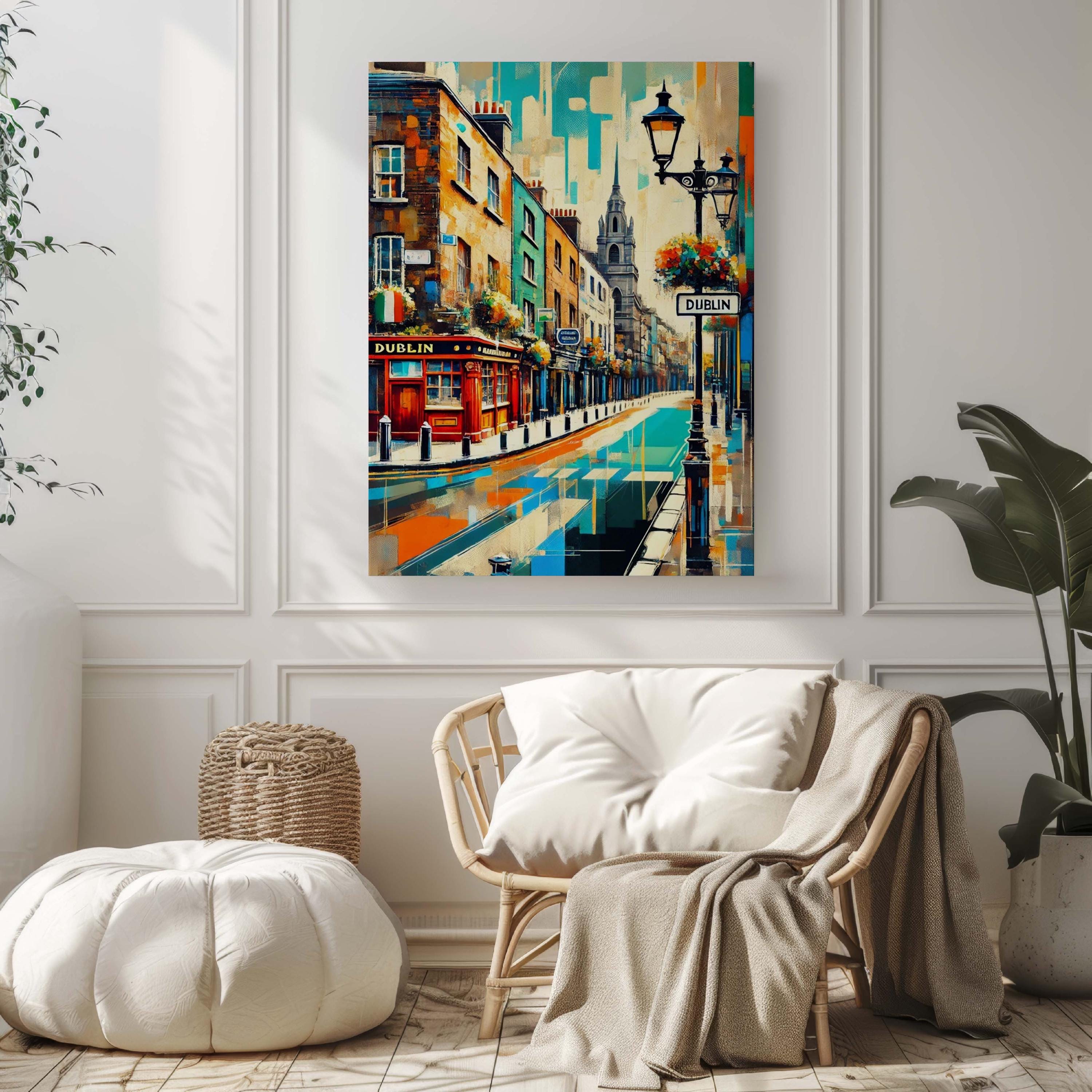 Dublin Art Print Colorful - Dublin, Ireland