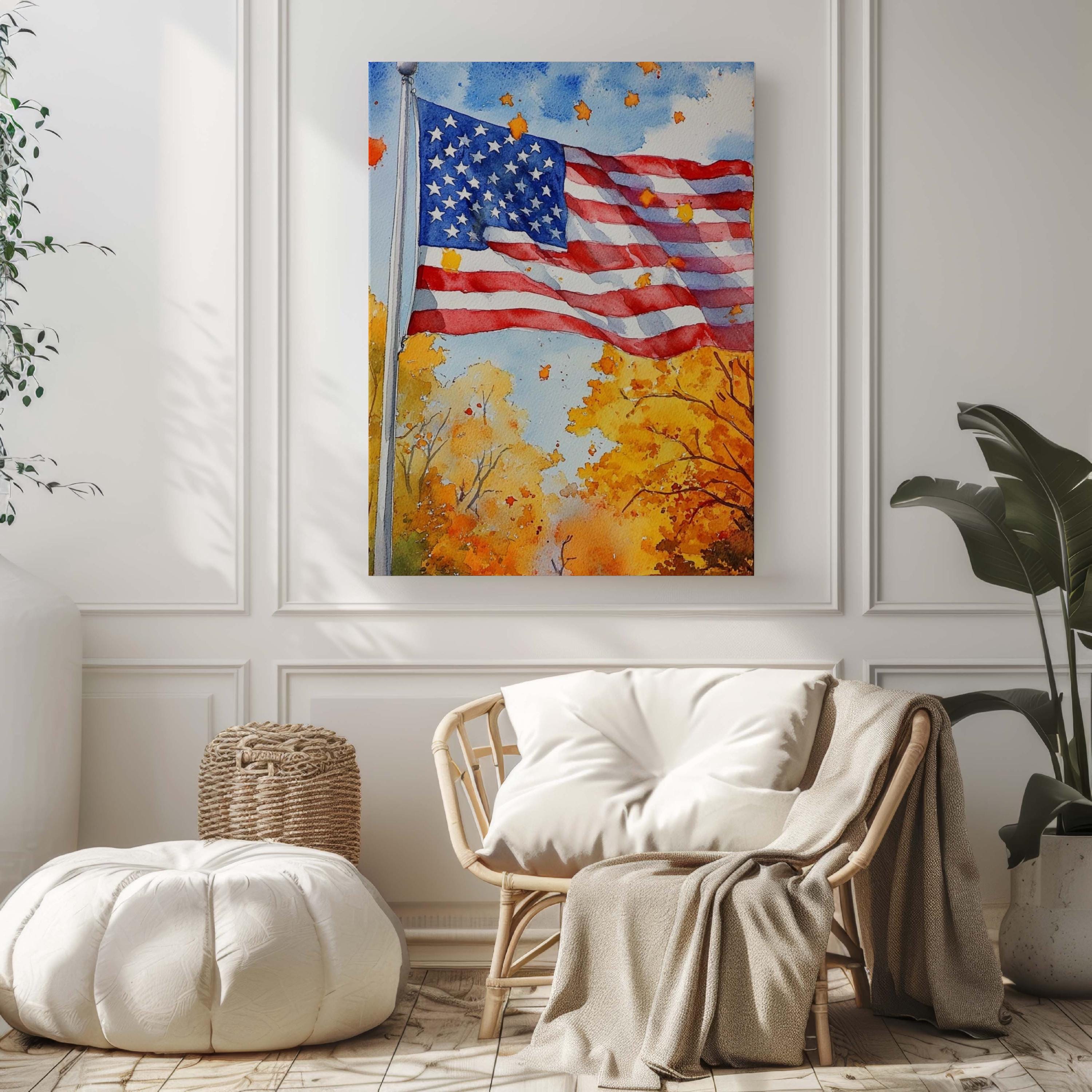 American Flag Wall Art Patriotic - United States