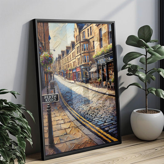 Scotland Perth Rd Wall Art Print - Dundee Travel Poster, Scotland Gift & Housewarming Artwork, Road Map Decor