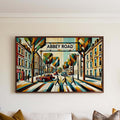 Abbey Road Wall Art Cubism Print, London Travel Poster, UK Gift, United Kingdom Home Decor, Housewarming Artwork, Modern Travel Print
