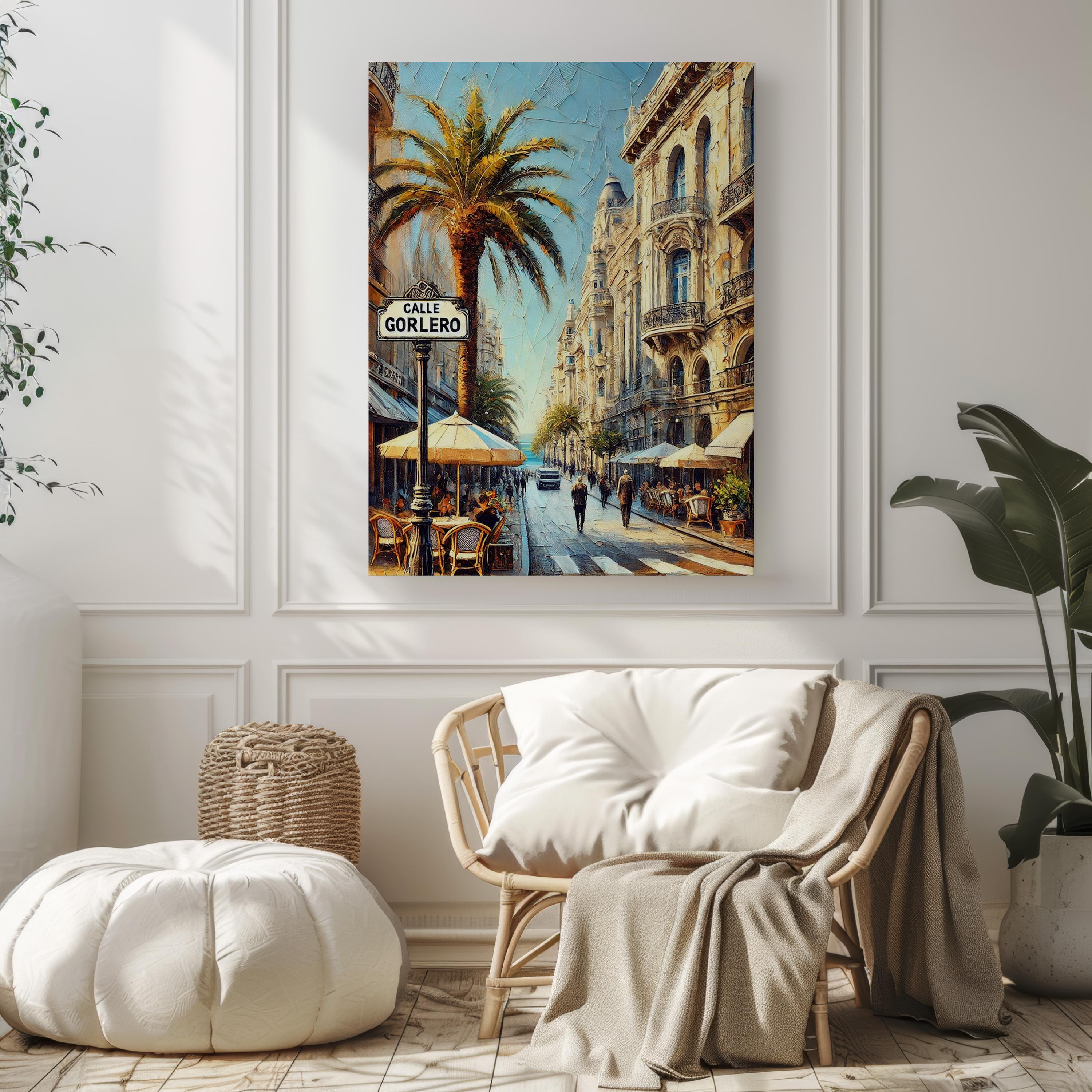 Calle Gorlero Street Sign Print: Punta del Este Uruguay Travel Poster
