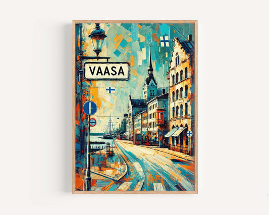 Vaasa Art Wall Print - Finland City Travel Poster, European Artwork, Housewarming & Gift Decor, Scandinavian Style Vaasa Wall Art