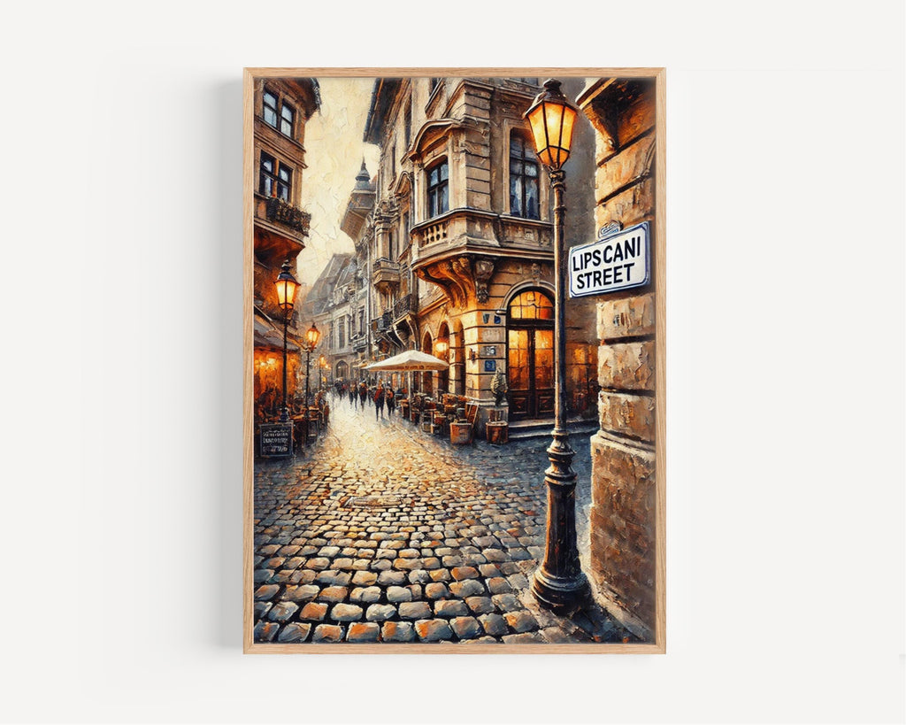 Lipscani Street Print - Bucharest, Romania