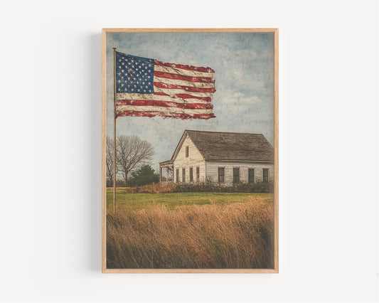 American Painting | Abstract USA Wall Art | Patriotic Wall Art | USA Poster | United States | American Independence Artwork for Home Decor