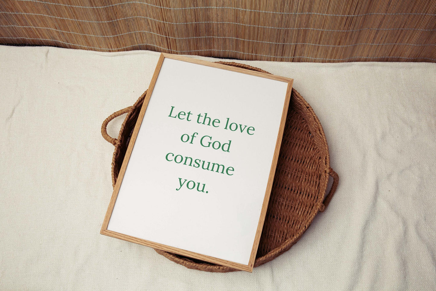 Love of God Art Print, Christian Wall Decor, Religious Inspirational Quote, Dorm Room Wall Art, Faith Gift, Modern Minimalist Home Decor