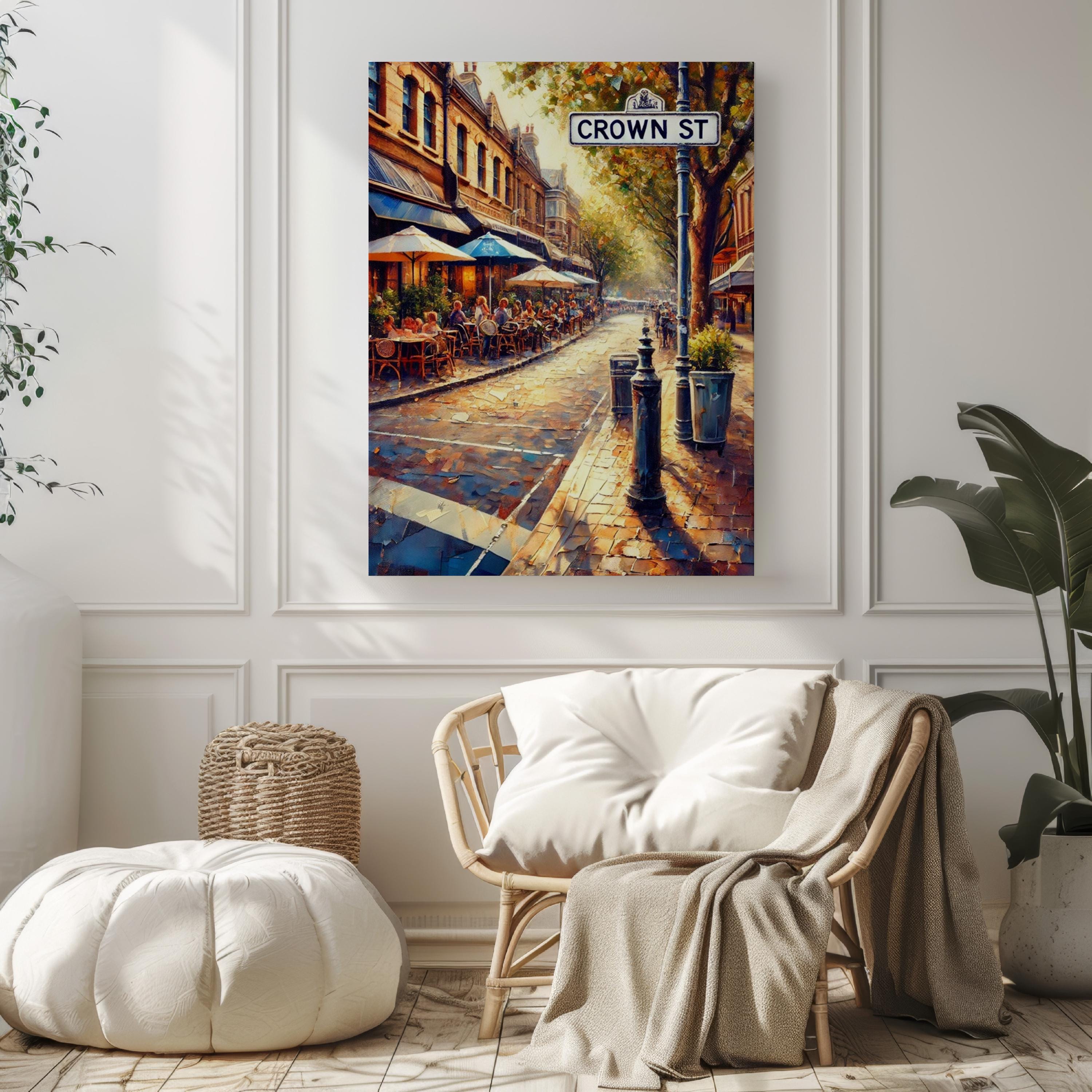 Surry Hills Crown St Wall Art - Sydney Travel Print & Poster, Surry Hills Gift, Housewarming Decor, Modern Urban Artwork