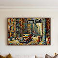 Pine St Cubist Wall Art - Seattle, Washington, USA