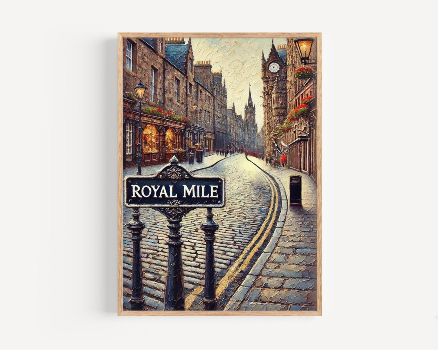 Wall Art Royal Mile Print Edinburgh Scotland Travel Poster Housewarming Gift Scottish City Artwork